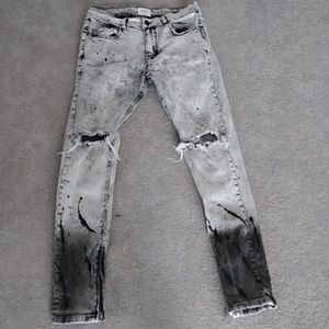 KNDK grey ripped jeans